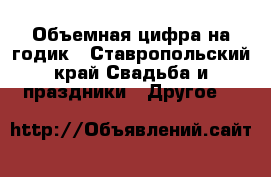 Объемная цифра на годик - Ставропольский край Свадьба и праздники » Другое   